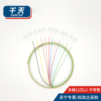 千天(QANTOP)电信级单模光纤跳线尾纤ODF单元体熔接尾纤 多模12芯LC束状尾纤QT-GXTX549