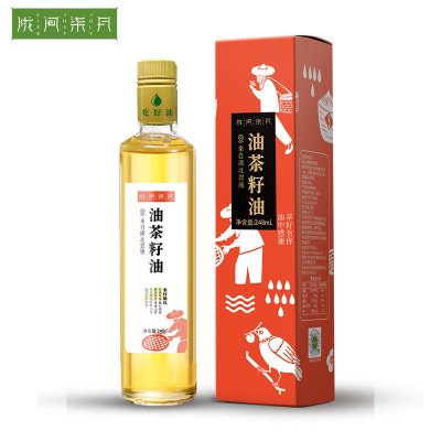 陇间柒月 油食用植物茶籽油 低温冷榨恩施茶油 纯山茶油248ml