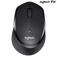 罗技 B330 无线静音鼠标 USB接收器 黑色