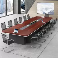 [三神]会议桌长桌办公室长条形桌洽谈会议台大型开会桌子