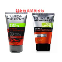 欧莱雅(LOREAL)男士洗面奶控油炭爽抗黑头双支装洁面*2 赠:洁面*2)洗面奶男 去黑头 去角质
