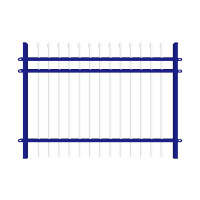CAJ WL23 锌钢围栏栅栏透视墙护栏 1.8米高 3横梁 每3米长含1立柱