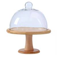 溪柳 糕点玻璃盖 防尘 12寸底盘