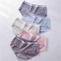 浪莎 内裤 XXL 纯棉 四条/盒 时尚抗菌 女式(盒)