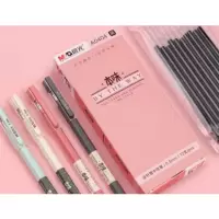晨光(M&G)文具黑色0.5mm全针管中性笔 签字笔水笔12支盒