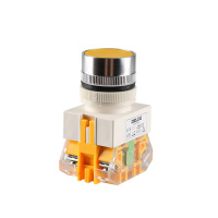 按钮开关 220V自复位/黄 单位:个