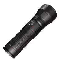 派力德 AK109-1铝合金强光P50 LED手电筒 USB充电伸缩调焦手电筒 经典黑(个)