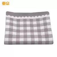 亚京 格子枕巾 52*78cm 咖色