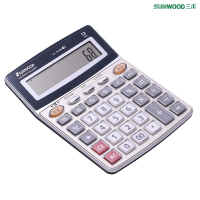 三木 P43 12位语音计算器 银色 3个