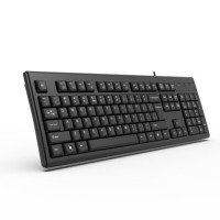 WK-100 键盘 有线键盘 办公键盘 USB笔记本台式机通用键盘 104键 黑色