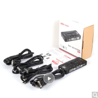 优 越者切 换器 VGA视 频4口切 屏 器四进一出共 享器配 线