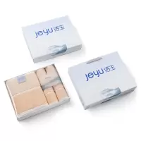 洁玉秋水三套巾礼盒J0702-C蓝调桔调