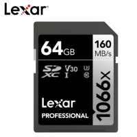 雷克沙 64GB SD存储卡 C10 U3 V30 4K 读160MB/s 佳能尼康松下索尼单反微单相机卡
