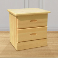 京鑫辉XH-SM01实木床头柜W380*D380*H450松木实木本色