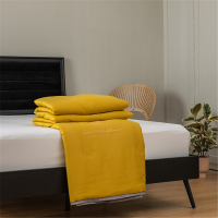DP 苏宁宜品 春夏纯色山茶花天丝可水洗夏凉被 山茶花夏被 150*200cm 樱草黄
