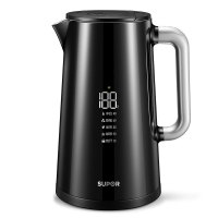 苏泊尔 SUPOR 电水壶 1.7L双层防烫烧水壶 全钢无缝电子调温 SW-17S62A