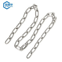 不锈钢链条铁链条 防盗链护栏锚链 金属链条 铁环链长环吊链 粗2mm长10米