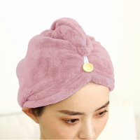 DP 苏宁宜品 干发帽女可爱强吸水速干包头巾干发巾浴帽 普通款 暖粉色 1只装