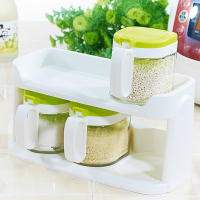 茶花三组雅致玻璃调味瓶(400ml)