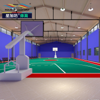星加坊 篮球场专业PVC地胶塑胶地板室内运动地胶防滑耐磨室内PVC地胶4.5
