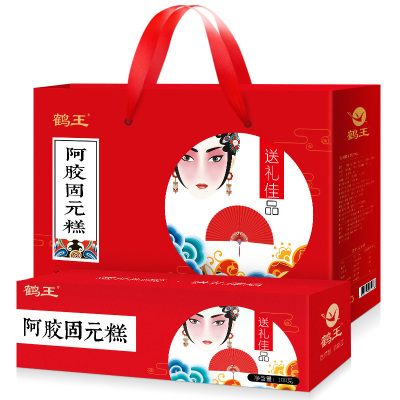 鹤王阿胶糕即食女士型礼盒非纯手工阿胶固元膏块片阿娇啊胶糕正品