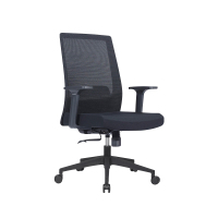 震海办公椅家用电脑椅网布椅会议椅靠背椅人体工学椅透气椅旋转椅黑色椅子