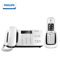 飞利浦(PHILIPS)DCTG492 数字无绳电话机 无线子母机/电话本/黑名单/来电语音报号码 白色