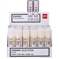 得//力 deli 7108 高粘度手工固体胶棒胶水 高透明度 21g 大号 (透明)[一盒24只]