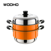 万德霍(WODHO)生如夏歌炫彩三层蒸锅WDH-G0190401