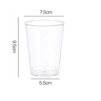 300ml一次性加厚航空杯 商务茶水杯一次性杯子硬塑料杯100只(可定制)