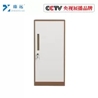 臻远钢制带锁铁皮柜资料柜储物柜 单门咖色
