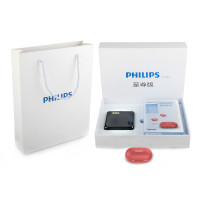 飞利浦【商场同款 至尊版】TWS真无线蓝牙耳机至尊礼盒套装含移动电源 （黑/白/红 可选） 红色套装