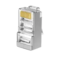 TP-LINK TL-EH5e21-100 Cat5e超五类屏蔽网络水晶头三叉8芯镀金RJ45网线头