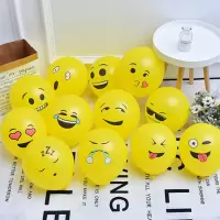 笑脸加厚气球 QQ搞笑表情包 派对布置50只装(表情气球50只)