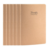 广博(GuangBo)B5牛皮纸笔记本子记事本日记本软抄本40张 6本装 FB66002