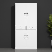 钱柜QG4717615厚0.6mm文件柜二斗双节灰白(台)