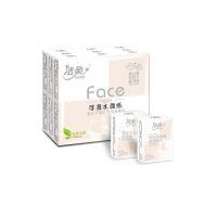 洁柔(C&S)手帕纸 粉Face 加厚4层面巾纸6片*18包 无香(可湿水 超迷你mini型方包装)