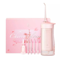 素士 便携抽拉式冲牙器W1 樱花粉