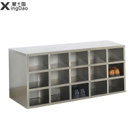 星岛不锈钢换鞋柜无尘净化区员工隔离式单面双面阴阳消毒通风鞋柜双面30格