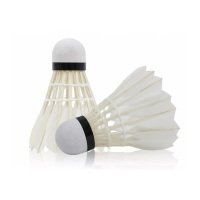 得力 羽毛球比赛训练耐打复合软木鹅毛羽毛球 单桶装