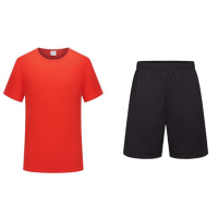 夏款套装(红色T恤+五分裤)XXL码