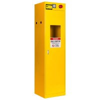 臻远气瓶防爆柜 黄色单瓶一代报警器