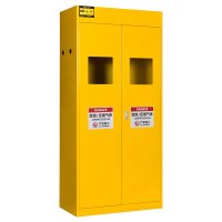 臻远气瓶防爆柜 黄色双瓶无报警器