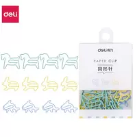 得力(deli)12枚装动物造型电镀 办公 回形针