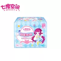 七度空间卫生巾少女超薄纯棉柔软夜用加量熟睡卫生巾少女超薄夜用275mm10片 6包