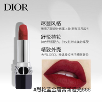 迪奥Dior口红全新烈艳蓝金唇膏哑光666#3.5g