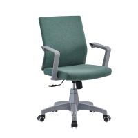 震海ZHWB015舒适久坐办公椅绿色绒布款家用电脑椅网布椅会议椅靠背椅人体工学椅