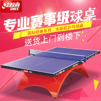 红双喜(DHS)乒乓球桌大彩虹室内乒乓球台训练比赛用乒乓球案子