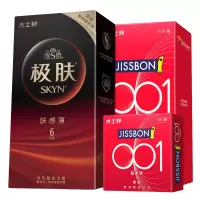 [苏宁自营]杰士邦jissbon极肤SKYN肤感薄001组合装13只组合装避孕套安全套男用计生用品官方正品授权