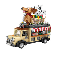 俐智loz 汽车玩具积木迷你模型 小颗粒趣味拼装儿童玩具 1116热狗车